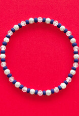 Say Like Yay NAUTICAL ALL BEAD WHITE CRYSTAL AND PEARL BRACELET