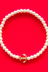 Say Like Yay NAUTICAL ALL BEAD WHITE CRYSTAL AND PEARL BRACELET