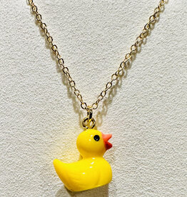 THE SPARKLED SHELL SY DUCKY NECKLACE YELLOW