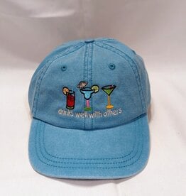 High Wind Productions DRINKS WELL WITH OTHERS HAT AQUA