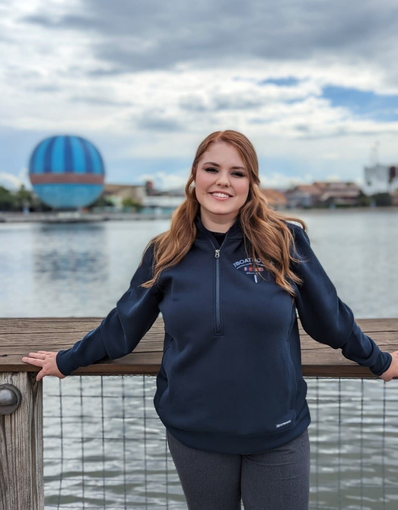 The Idea Girl BOATHOUSE 1/2 ZIP HOODIE