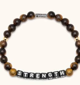 LITTLE WORDS PROJECT LW BRACELET STRENGTH TIGER EYE BLACK