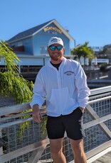 COTTONSEED WHITE LONG SLEEVE FULL ZIP HOODIE CAPTAIN ON SLEEVE