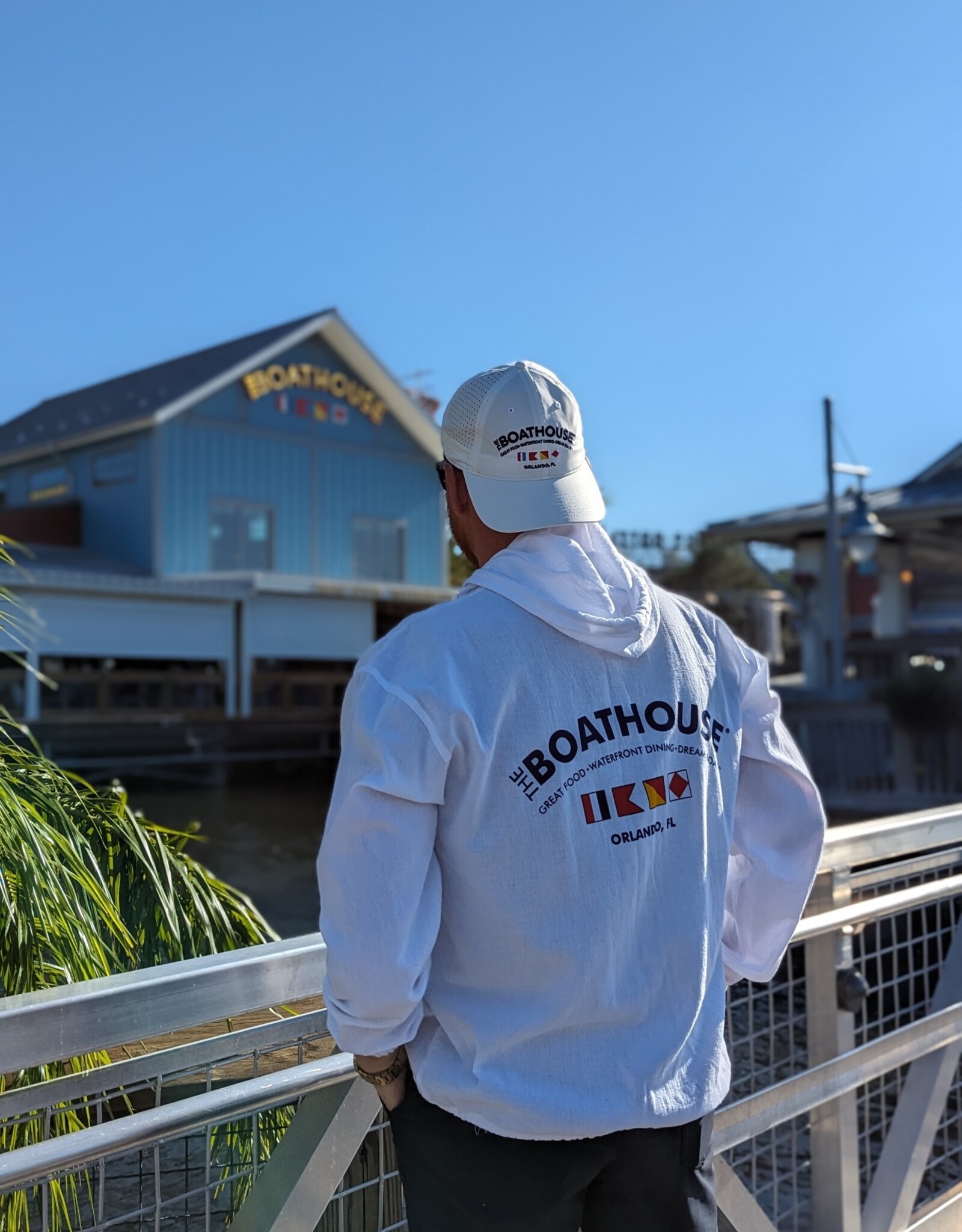 COTTONSEED WHITE LONG SLEEVE FULL ZIP HOODIE CAPTAIN ON SLEEVE