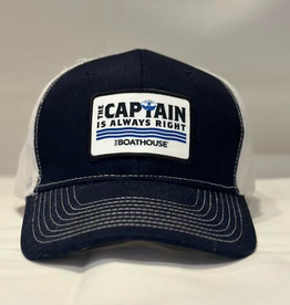 BH CAPTAIN IS ALWAYS RIGHT SQUARE  PATCH HAT NAVY