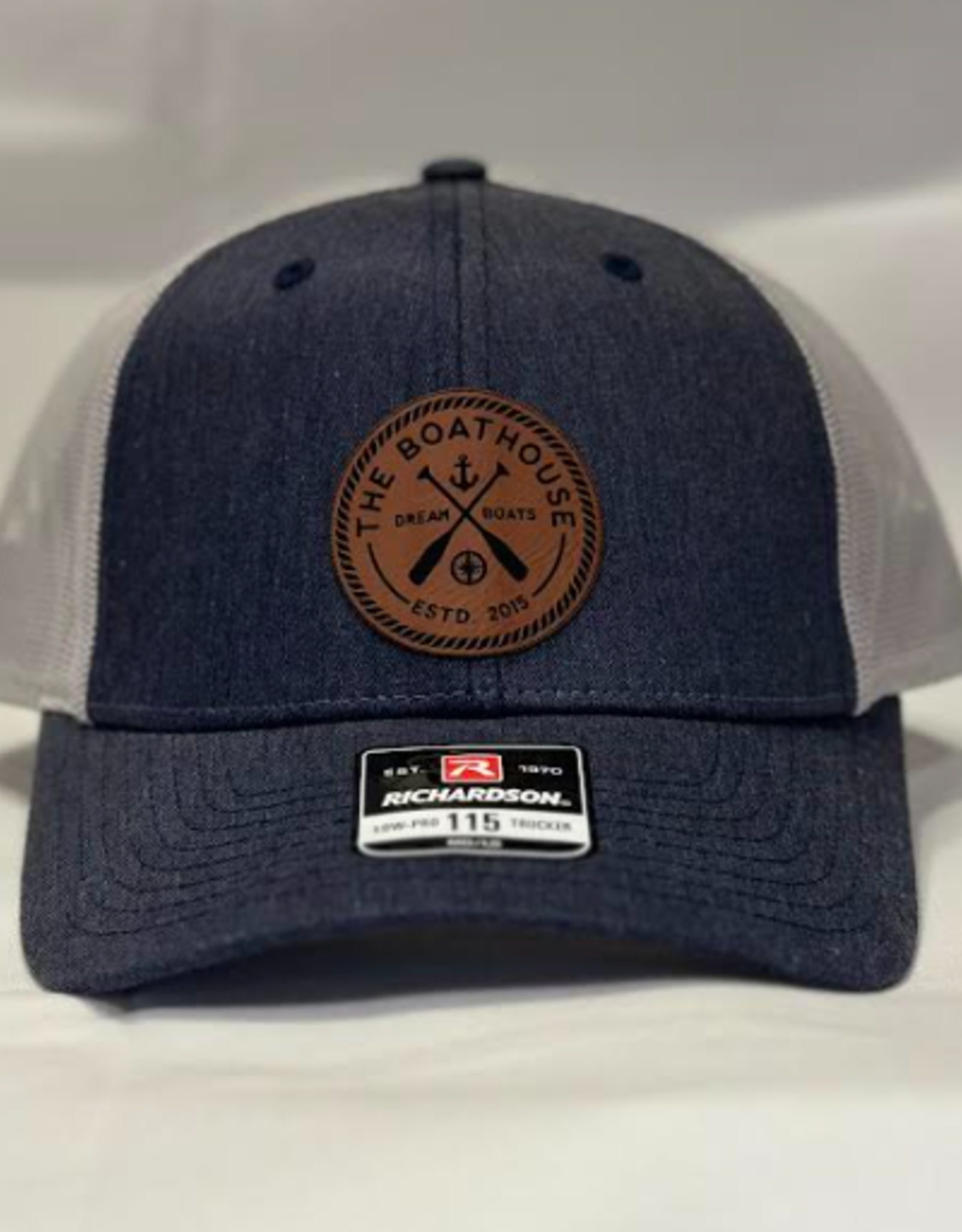 Signature Concepts - Apparel BH LEATHER ROUND PATCH CAP HEATHER NAVY