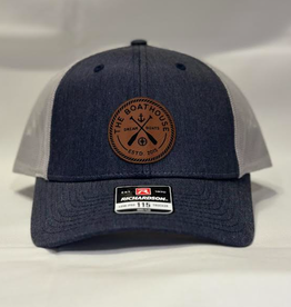 Signature Concepts - Apparel BH LEATHER ROUND PATCH CAP HEATHER NAVY