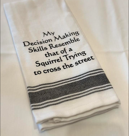 WILD HARE DESIGNS WH TOWEL DECISION MAKING SKILLS RESEMBLE SQUIRREL