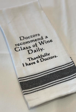 WILD HARE DESIGNS WH TOWEL DOCTORS RECOMMEND WINE