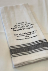 WILD HARE DESIGNS WH TOWEL ENJOY A GLASS OF WINE DANCE MOVES
