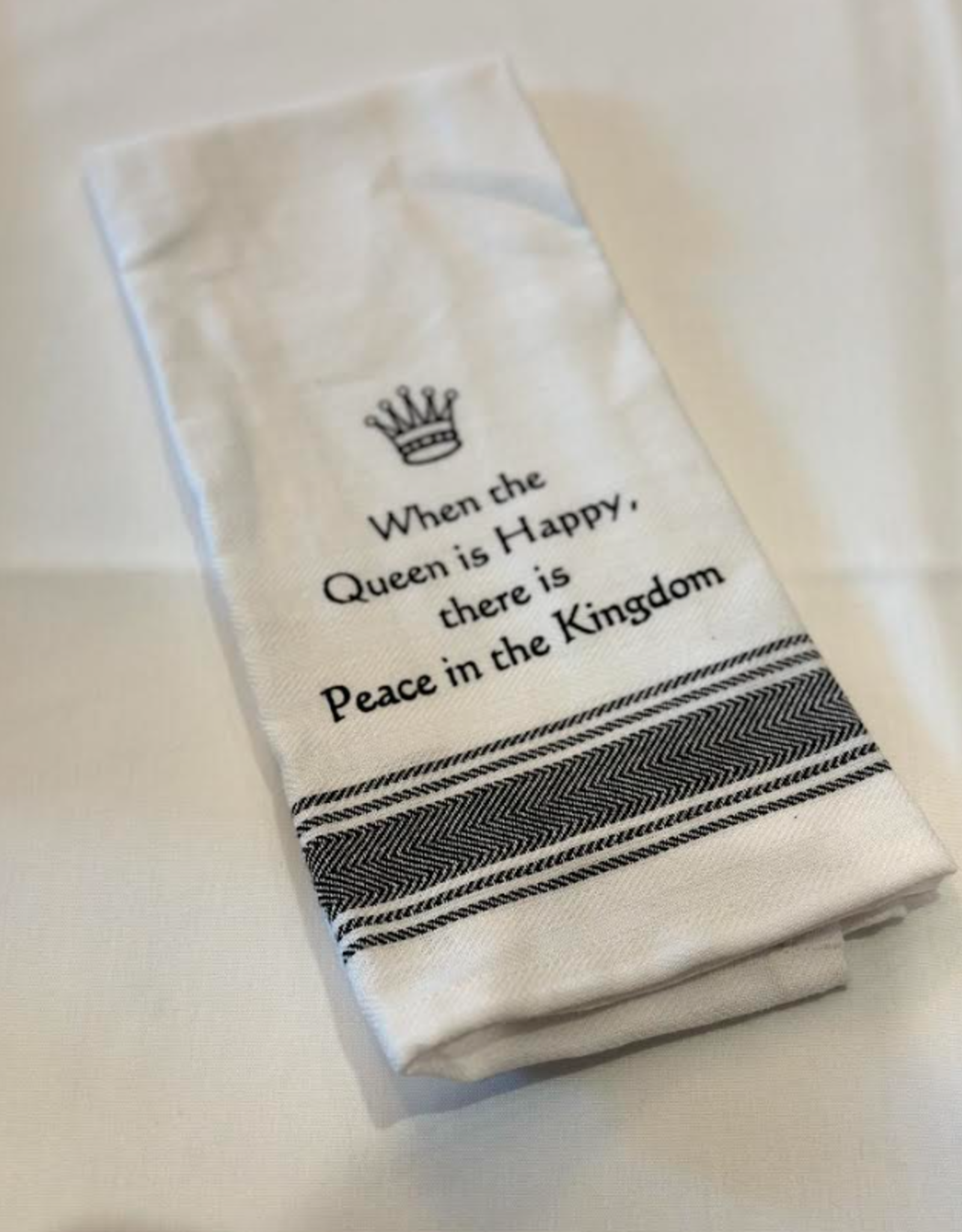 WILD HARE DESIGNS WH TOWEL QUEEN IS HAPPY