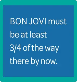 IAMTRA/DRINKS ON ME ID COASTER  BON JOVI