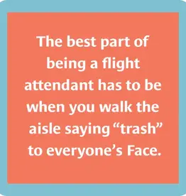 IAMTRA/DRINKS ON ME ID COASTER  FLIGHT ATTENDANT