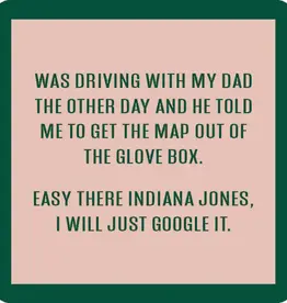 IAMTRA/DRINKS ON ME ID COASTER  INDIANA JONES