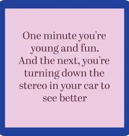 IAMTRA/DRINKS ON ME ID COASTER  YOUNG AND FUN