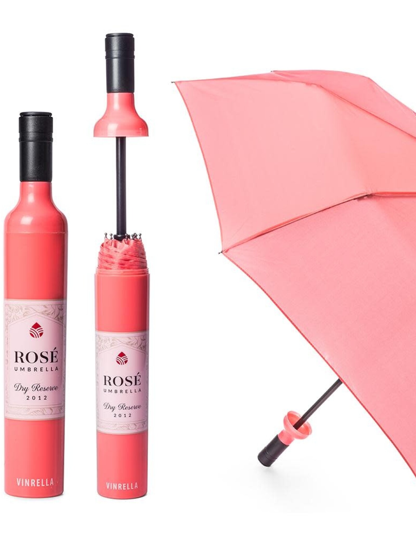 Vinrella Rose Labeled Wine Umbrella
