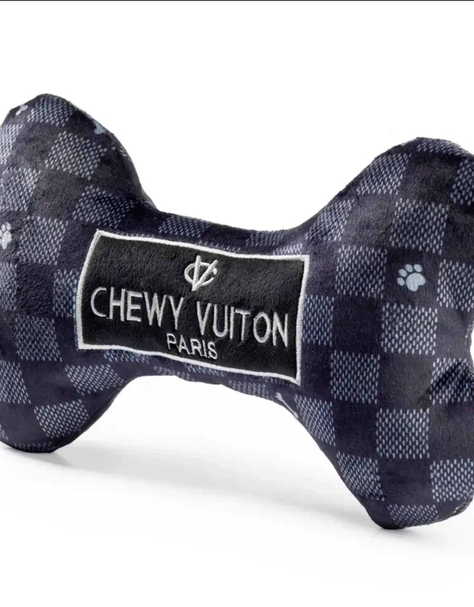 HAUTE DIGGITY DOG HD BLACK CHECKER CHEWY VUITON BONE XL