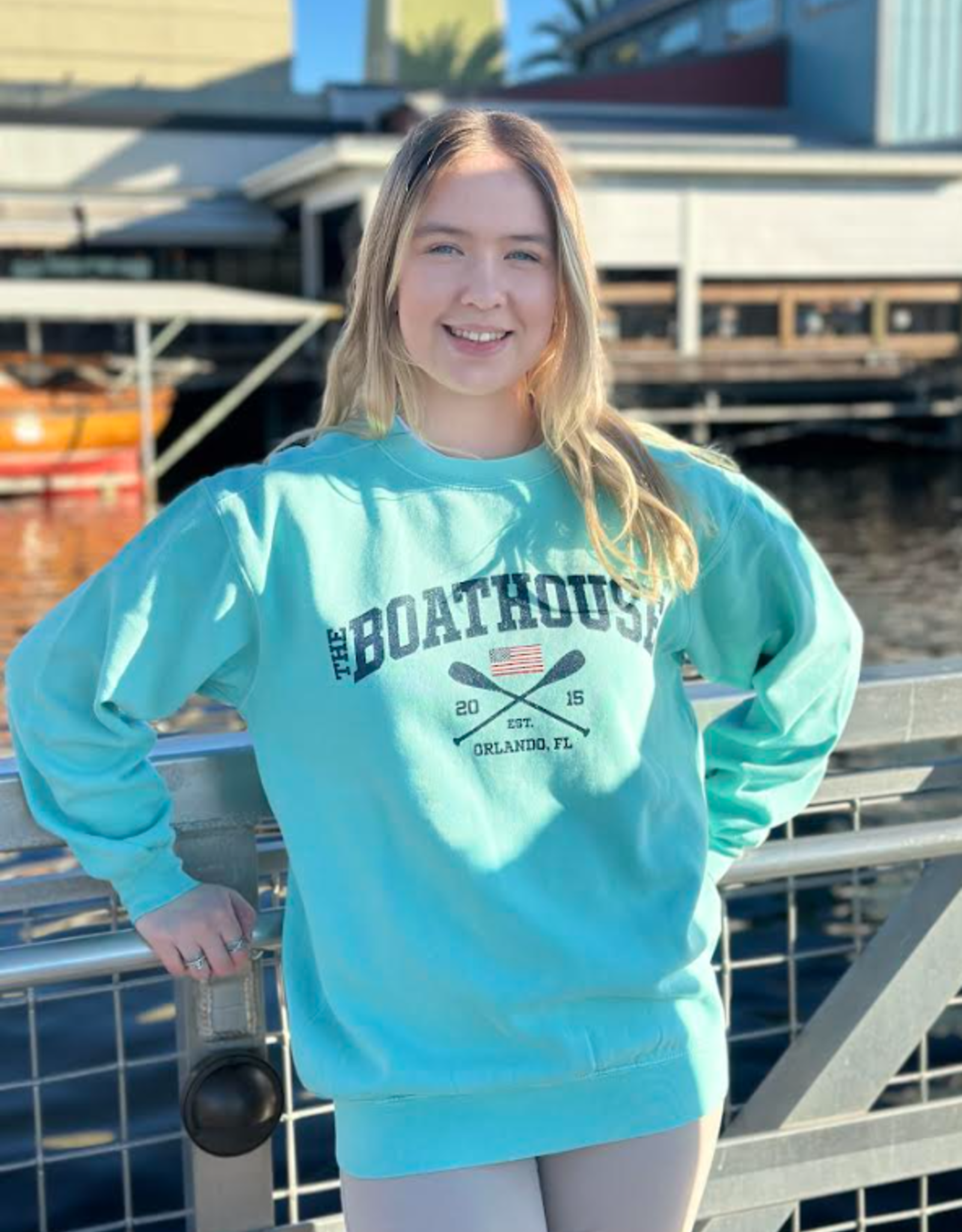 The Idea Girl PADDLE FLAG CREWNECK