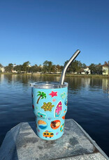 SIESTA DRINKWARE SD BEACH STICKER MINI'S W/LIDS
