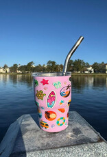 SIESTA DRINKWARE SD BEACH STICKER MINI'S W/LIDS