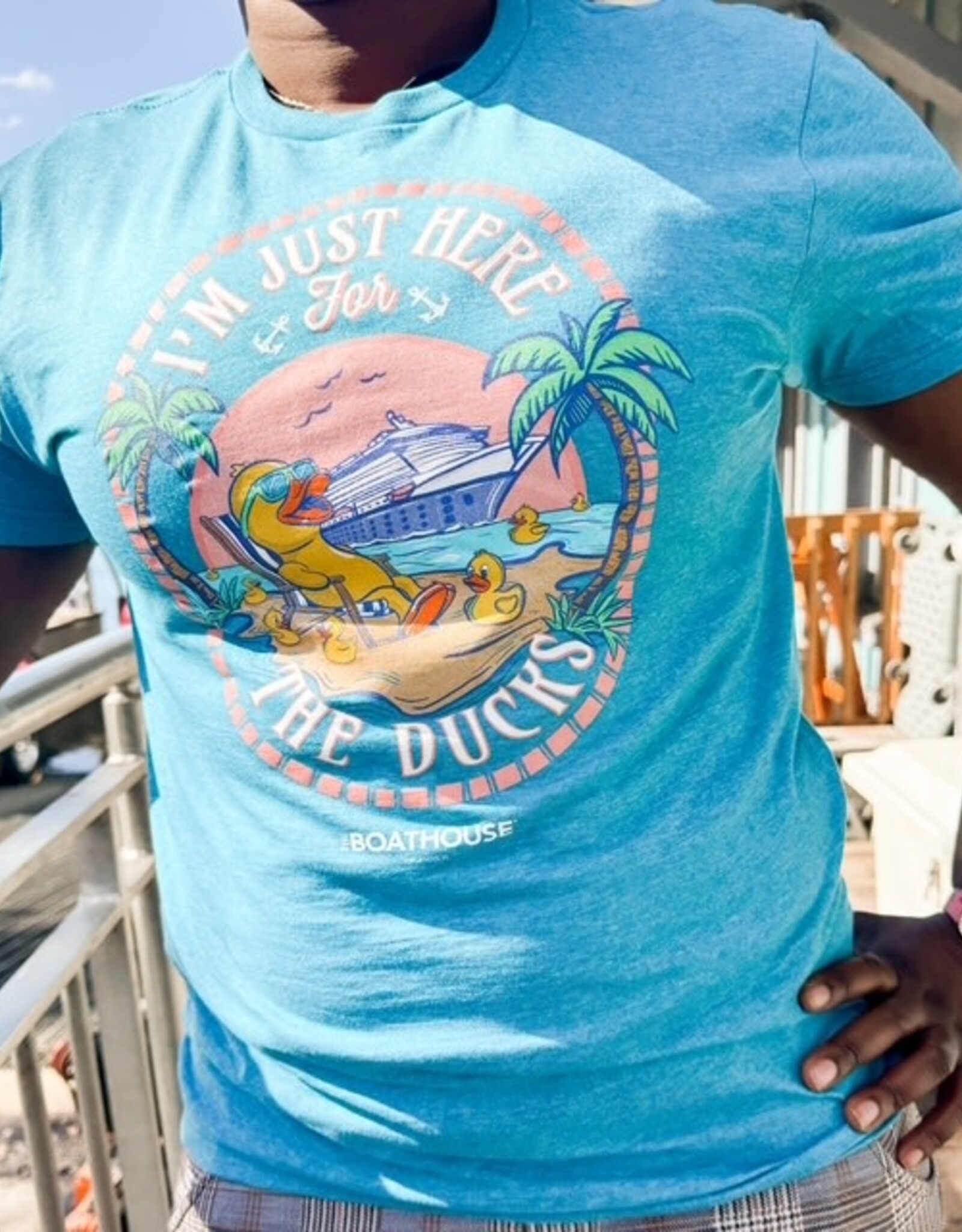 The Idea Girl JUST HERE FOR THE DUCKS TEE
