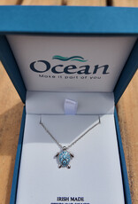 FLAIRCRAFT LIMITED TURTLE MINI NECKLACE AQUA