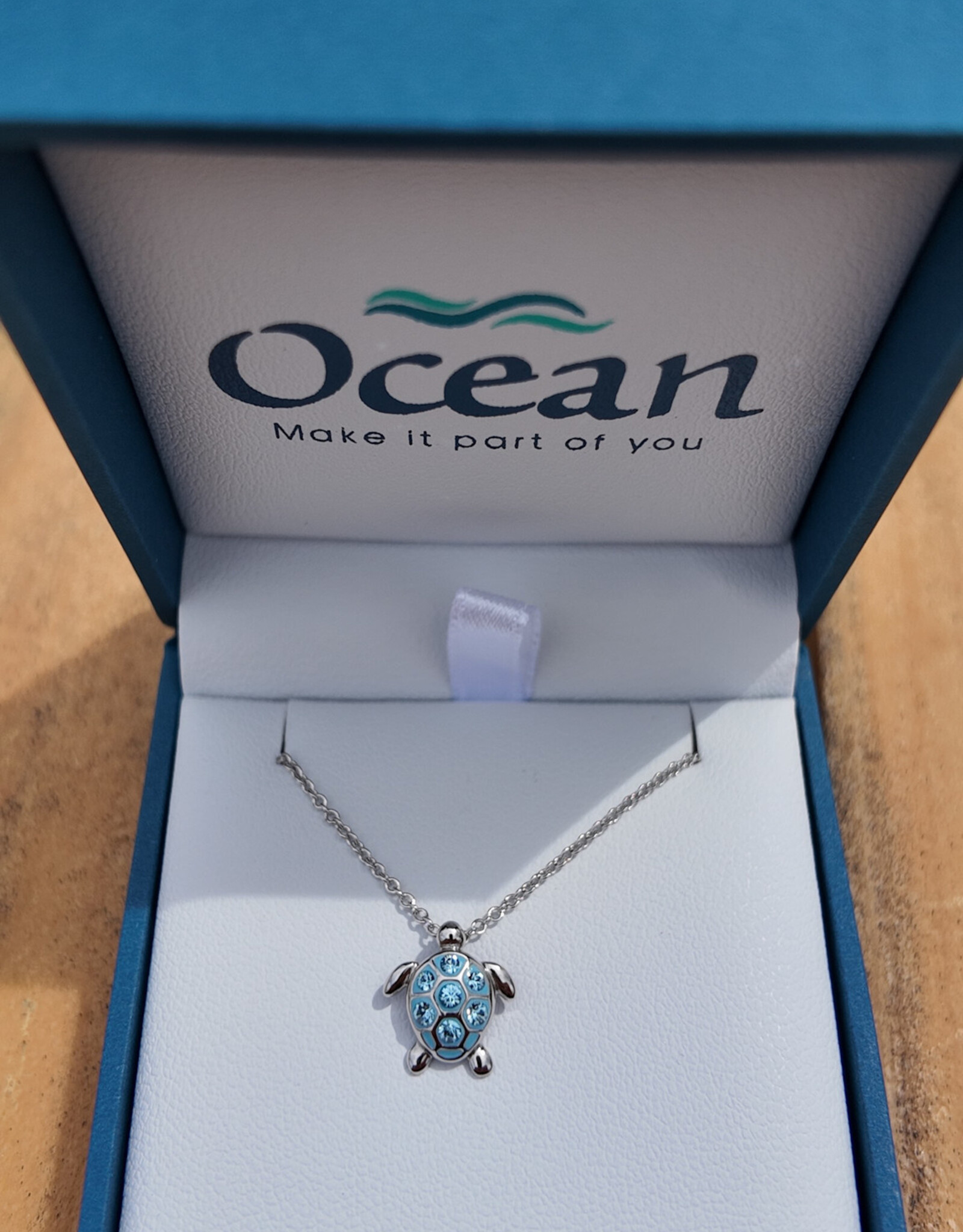 FLAIRCRAFT LIMITED TURTLE MINI NECKLACE AQUA