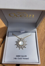 FLAIRCRAFT LIMITED SUN NECKLACE MOTHER OF PEARL 14KT GOLD