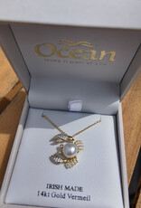 FLAIRCRAFT LIMITED PEARL CRAB NECKLACE 14KT GOLD