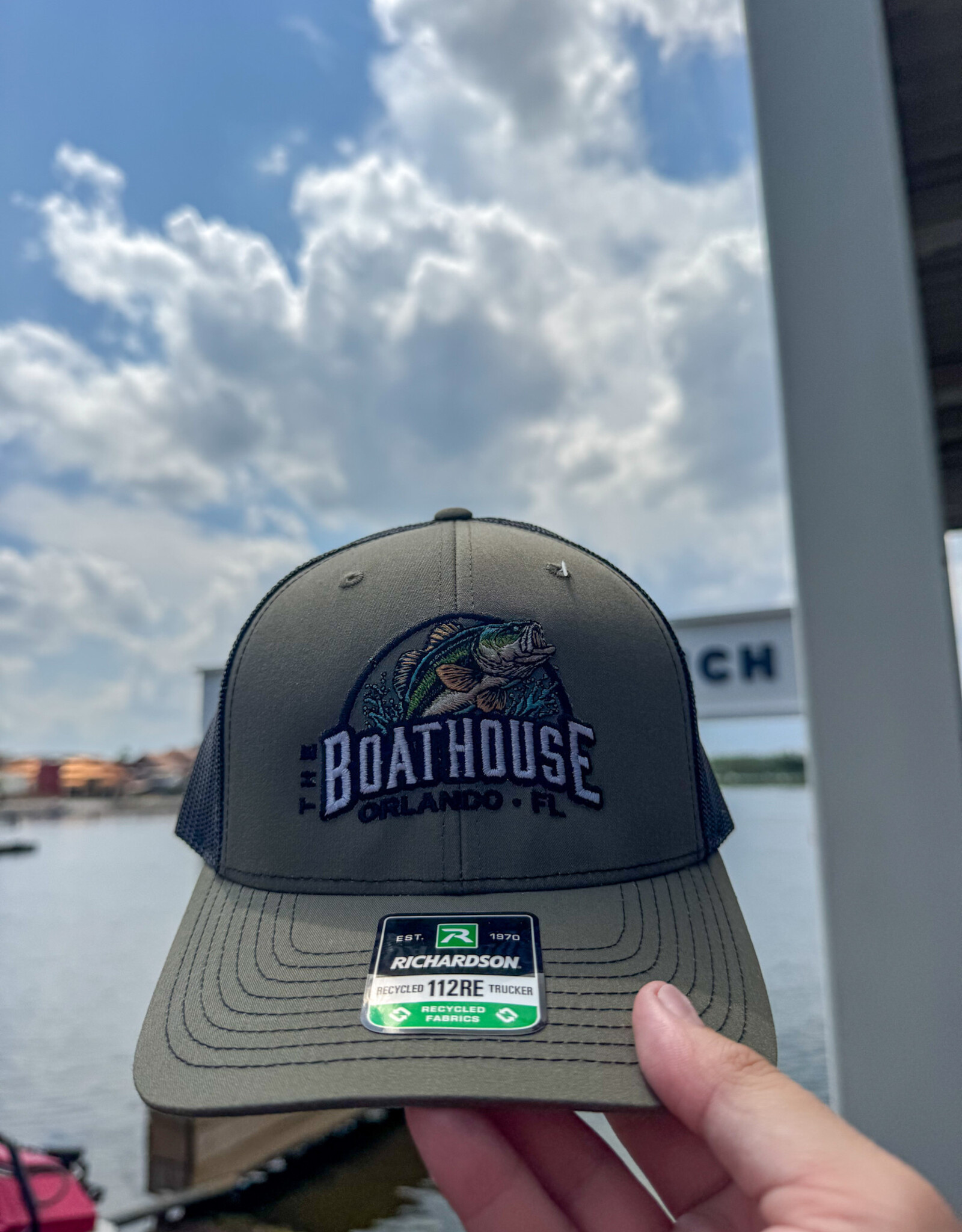 API Source BASS BH ARCH LODEN GREEN RECYCLED TRUCKER