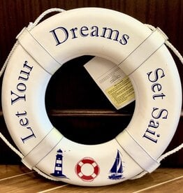 Jim Buoy CUSTOMIZED LIFE RING "LET YOUR DREAMS SET SAIL"