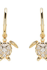 FLAIRCRAFT LIMITED TURTLE DROP EARRING 14KT GOLD