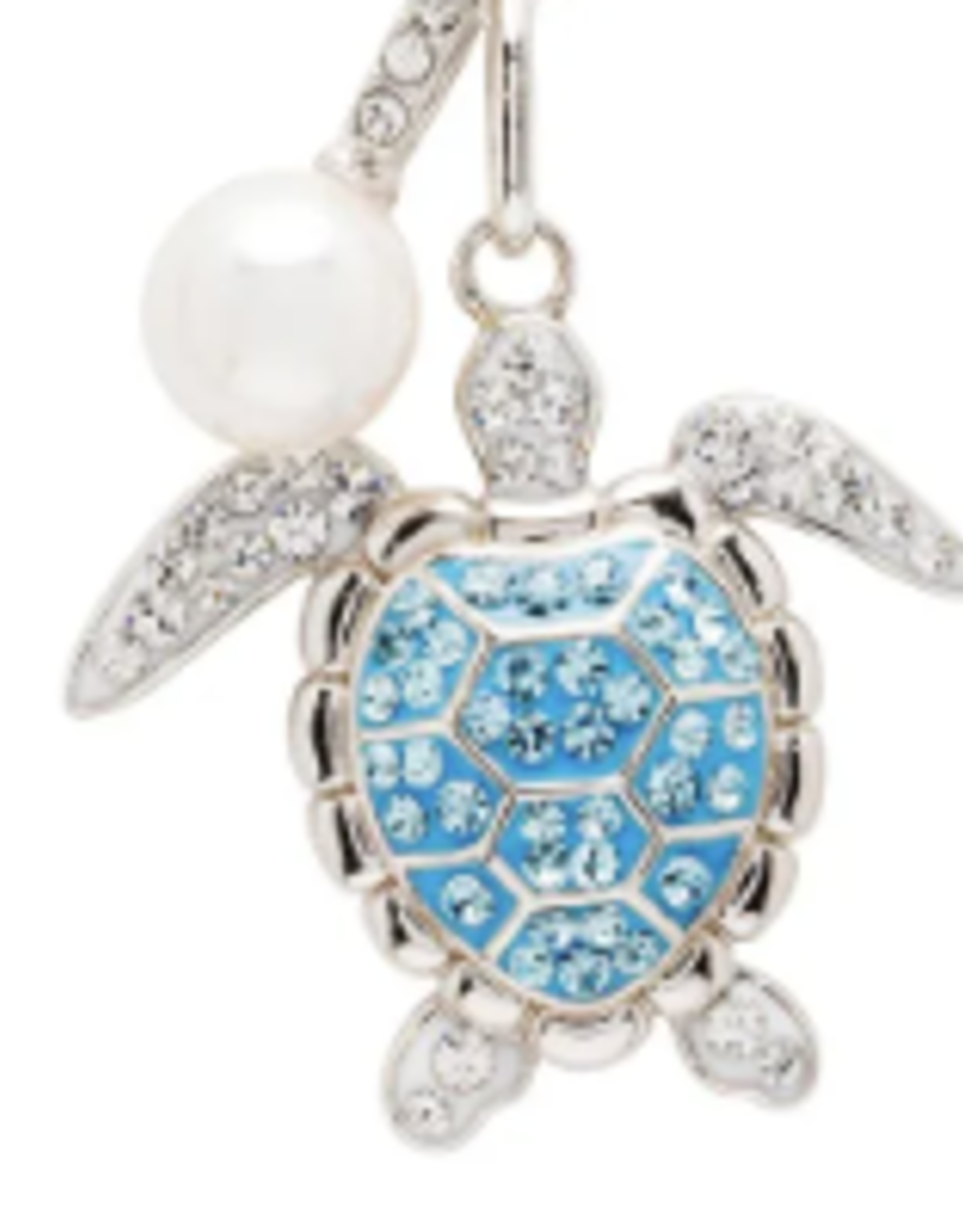 FLAIRCRAFT LIMITED TURTLE NECKLACE PEARL/CRYSTAL