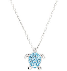 FLAIRCRAFT LIMITED TURTLE MINI NECKLACE AQUA