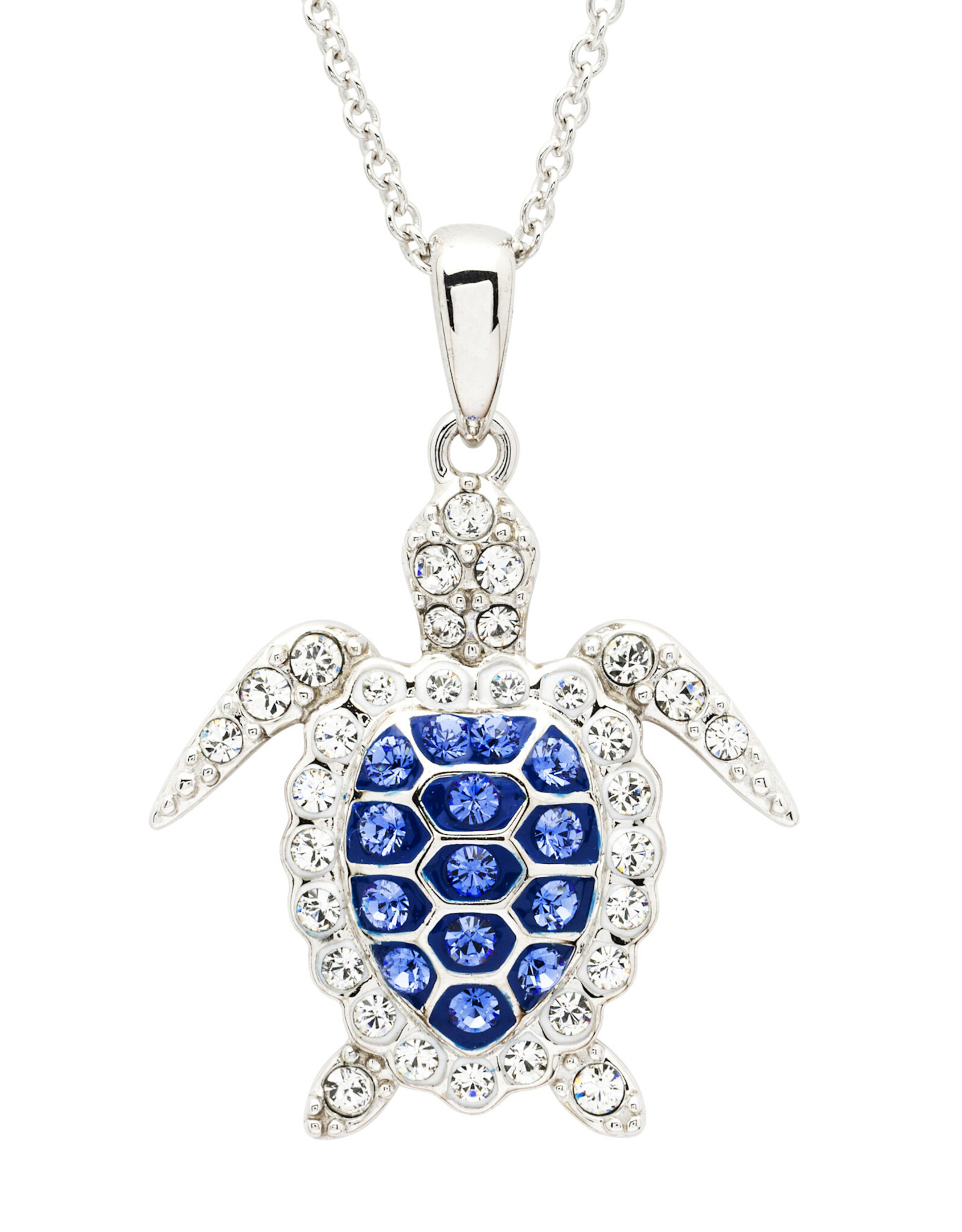 FLAIRCRAFT LIMITED SAPPHIRE BLUE TURTLE NECKLACE