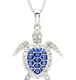 FLAIRCRAFT LIMITED SAPPHIRE BLUE TURTLE NECKLACE