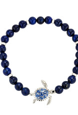 FLAIRCRAFT LIMITED TURTLE LAPIS BRACELET STERLING SILVER