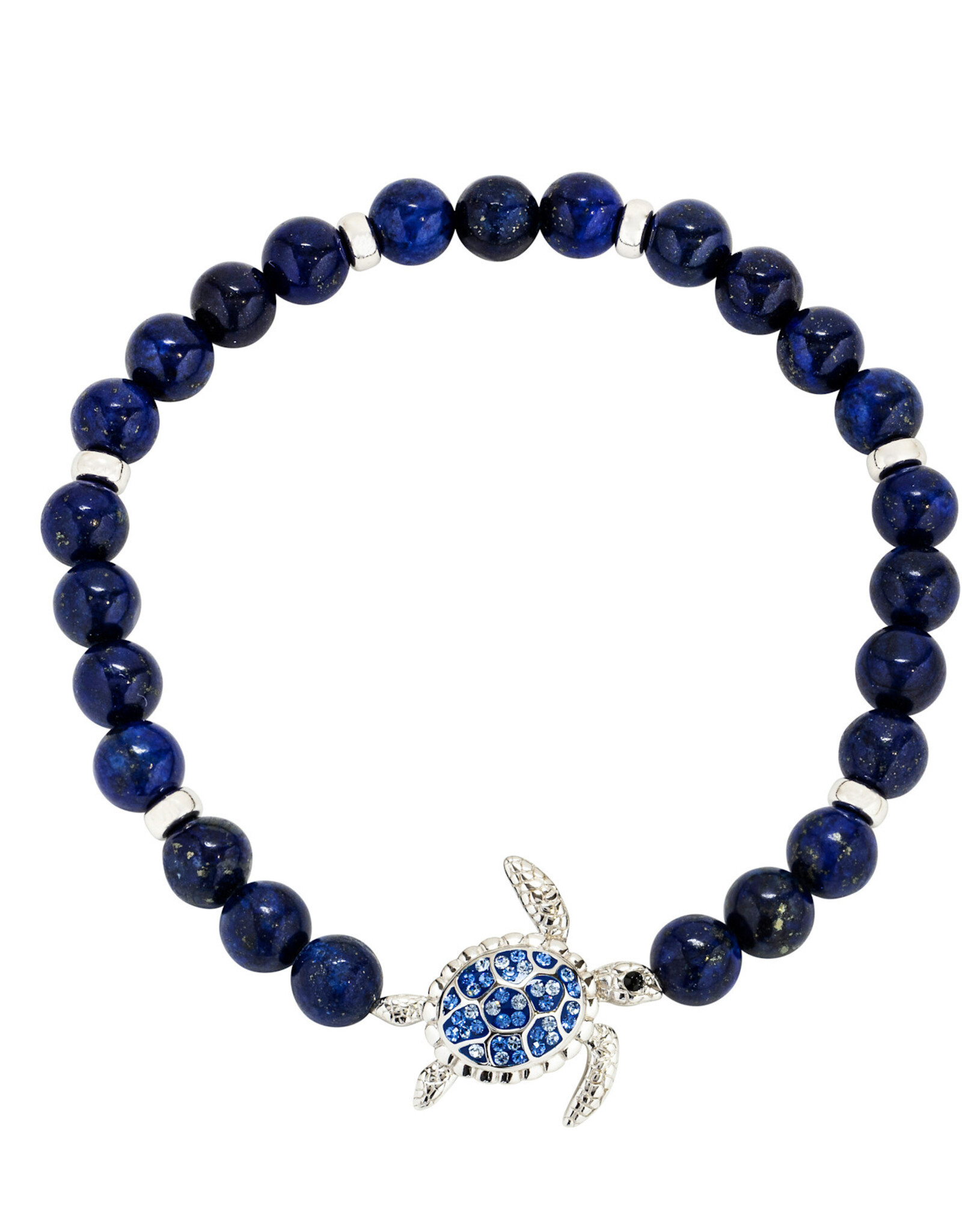 FLAIRCRAFT LIMITED TURTLE LAPIS BRACELET STERLING SILVER