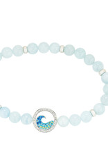 FLAIRCRAFT LIMITED CRYSTAL WAVE BRACELET STERLING SILVER
