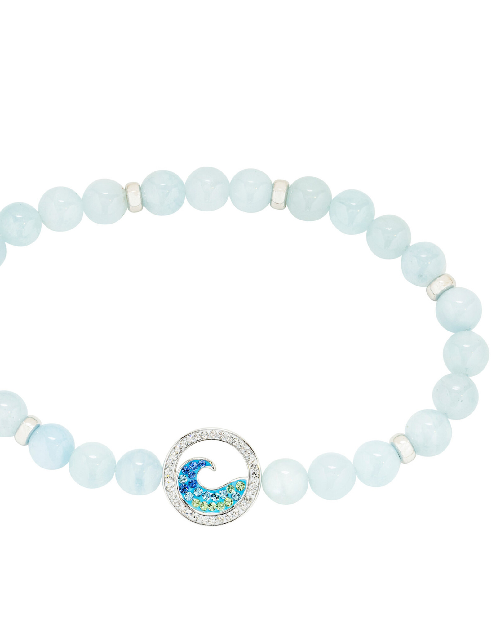 FLAIRCRAFT LIMITED CRYSTAL WAVE BRACELET STERLING SILVER