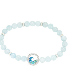 FLAIRCRAFT LIMITED CRYSTAL WAVE BRACELET STERLING SILVER