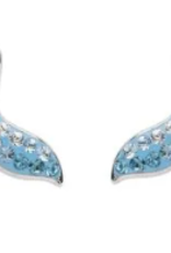 FLAIRCRAFT LIMITED WHALE TALE STUD EARRINGS SILVER