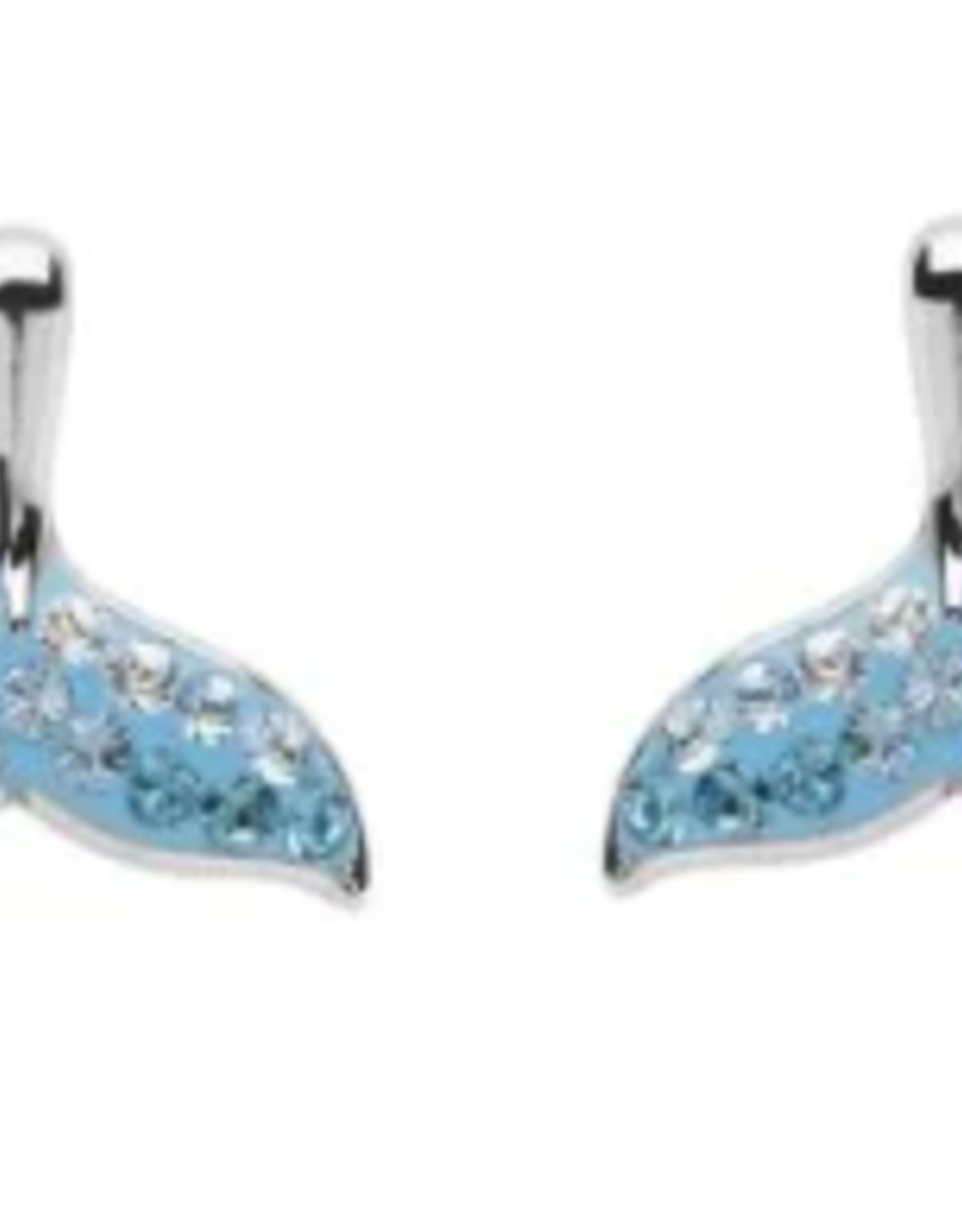 FLAIRCRAFT LIMITED WHALE TALE STUD EARRINGS SILVER