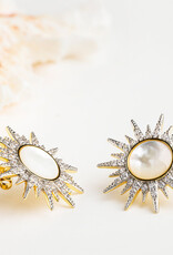 FLAIRCRAFT LIMITED SUN STUD EARRINGS 14KT GOLD