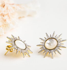 FLAIRCRAFT LIMITED SUN STUD EARRINGS 14KT GOLD