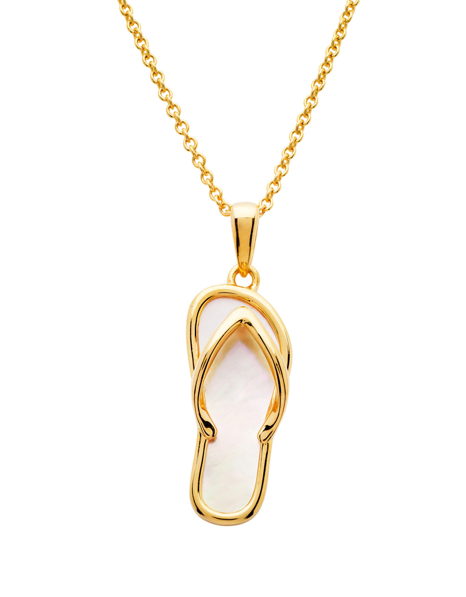 FLAIRCRAFT LIMITED FLIP FLOP NECKLACE 14KT GOLD