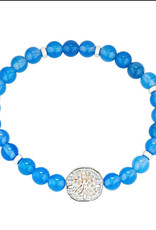 FLAIRCRAFT LIMITED SAND DOLLAR BRACELET BLUE AGATE