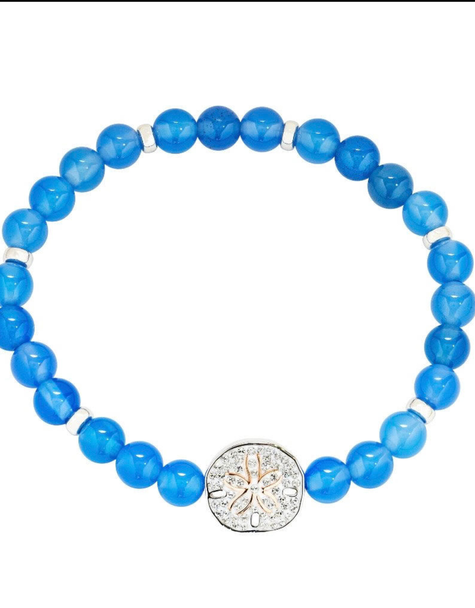 FLAIRCRAFT LIMITED SAND DOLLAR BRACELET BLUE AGATE