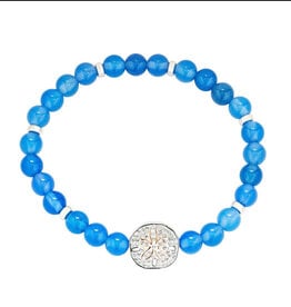 FLAIRCRAFT LIMITED SAND DOLLAR BRACELET BLUE AGATE
