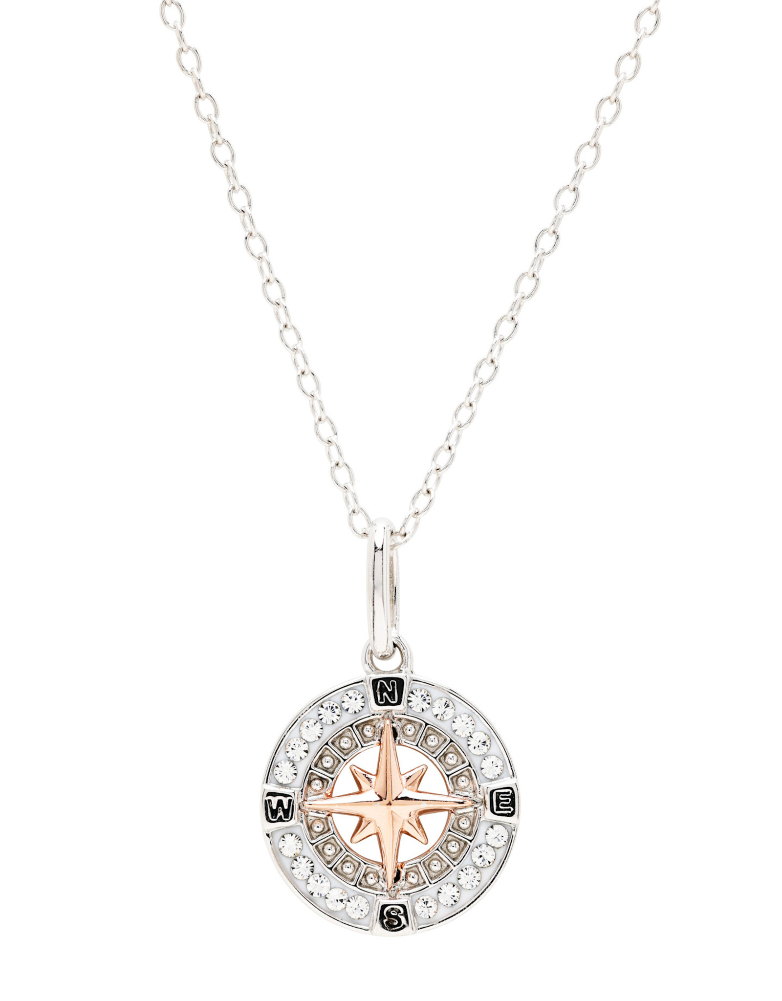 FLAIRCRAFT LIMITED COMPASS MINI NECKLACE WHITE
